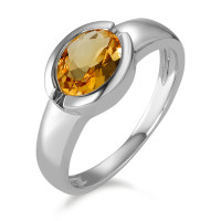 Bague Or blanc 9K Citrine-591323
