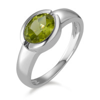 Bague Or blanc 9K Péridot-591325