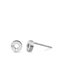 Ohrstecker Edelstahl Diamant 0.01 ct, 2 Steine, p1 Ø5.5 mm-591521