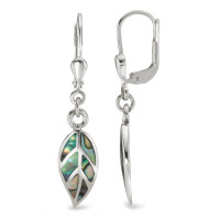 Pendant d'oreilles Argent Abalone Feuille-591611