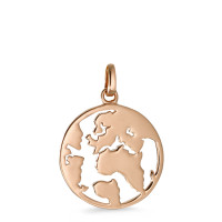 Anhänger Silber rosé vergoldet Weltkugel Ø18 mm-591673