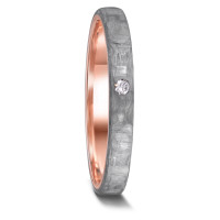 Partnerring 585/14 K Rotgold, Carbon Diamant 0.02 ct, w-si-591739