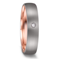 Alliance Titane, Or rouge 14K Diamant 0.04 ct, w-si-591753