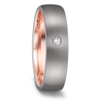 Alliance Titane, Or rouge 14K Diamant 0.05 ct, w-si-591761