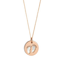 Collier Or rouge 14K nacre Pieds 40-42 cm-591941