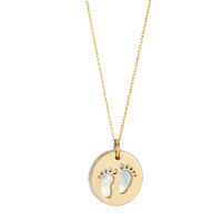 Collier Or jaune 14K nacre Pieds 40-42 cm-591956