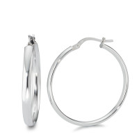 Créoles Or blanc 14K-591962