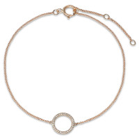 Bracelet Or rouge 14K Diamant 0.05 ct, w-si 15-18 cm-591978