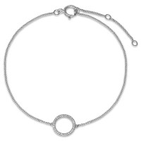 Bracelet Or blanc 14K Diamant 0.05 ct, w-si 15-18 cm-591980