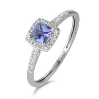 Bague Or blanc 14K Diamant 0.09 ct, w-si, Tanzanite-591999