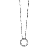 Collier Or blanc 14K Zircone blanc 42-45 cm Ø7 mm-592272