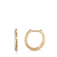 Créoles à charnières Or jaune 14K Diamant 0.06 ct, tw-si-592327