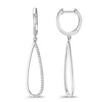 Ohrhänger 750/18 K Weissgold Diamanten 0.14 ct, w-si-592339