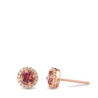 Clous d'oreilles Or rouge 18K Tourmaline Ø6.5 mm-592352