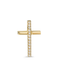 Pendentif Or jaune 18K Diamant 0.03 ct, 13 Pierres, w-si Croix-592367