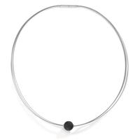 Collier Acier inoxydable, Carbone 42 cm-592543