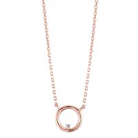Collier Argent Zircone rosé Plaqué or 40-45 cm-592751