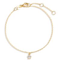 Bracelet Argent Zircone jaune Plaqué or 16-19 cm-592782