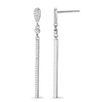 Pendant d'oreilles Argent Zircone Rhodié-592812