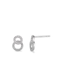 Clous d'oreilles Argent Zircone Rhodié-592818