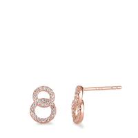 Clous d'oreilles Argent Zircone rosé Plaqué or-592819
