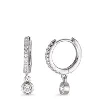 Créoles à charnières Argent Zircone 20 Pierres Rhodié-592839