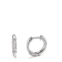 Créoles à charnières Argent Zircone 10 Pierres Rhodié-593035