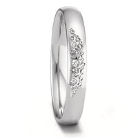 Alliance Or blanc 18K Diamant 0.02 ct, 3 Pierres, tw-vsi-593045