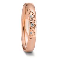Alliance Or rouge 18K Diamant 0.02 ct, 3 Pierres, tw-vsi-593047