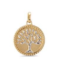Pendentif Argent jaune Bicolore Arbre de la vie Ø20 mm-593077