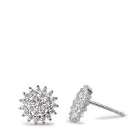 Clous d'oreilles Argent Zircone Rhodié Ø9.5 mm-593326