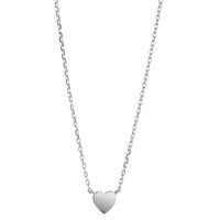Collier Argent Rhodié Coeur 39-44 cm-593470