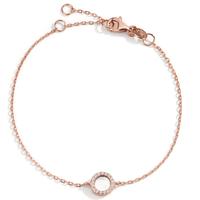 Bracelet Argent Zircone rosé Plaqué or 16-19 cm-593567