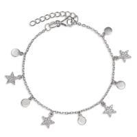 Bracelet Argent Zircone Rhodié Étoile 16-19 cm-593570