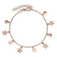 Bracelet Argent Zircone rosé Plaqué or Étoile 16-19 cm-593571