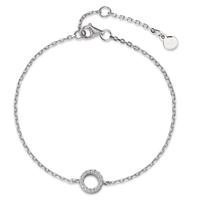 Bracelet Argent Zircone Rhodié 17-21 cm Ø6.5 mm-593800