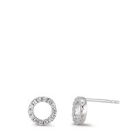 Clous d'oreilles Argent Zircone Rhodié Ø8 mm-593826