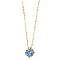 Collier Argent Zircone aqua jaune Plaqué or 42-45 cm Ø6 mm-593845