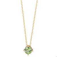 Collier Argent Zircone vert jaune Plaqué or 42-45 cm Ø6 mm-593850