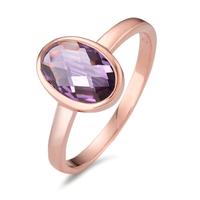 Bague Argent Améthyste rosé Plaqué or-593888