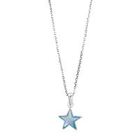 Chaînette avec pendentif Argent Argenté nacre Étoile 40-42 cm Ø10 mm-594123
