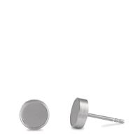 Clous d'oreilles Acier inoxydable gris PVD Ø8 mm-594242