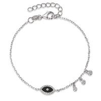 Bracelet Argent Zircone Rhodié 16-18.5 cm-594376