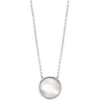 Collier Argent Rhodié nacre blanc, 16 mm 40-45 cm-594380