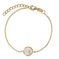 Bracelet Argent jaune Plaqué or nacre 16-18.5 cm Ø10 mm-594395