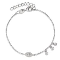 Bracelet Argent Zircone Rhodié 16-18.5 cm-594396