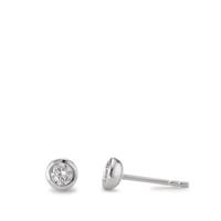 Clous d'oreilles Argent Zircone 2 Pierres Rhodié Ø5 mm-594415