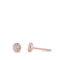 Clous d'oreilles Argent Zircone 2 Pierres rosé Plaqué or Ø5 mm-594416
