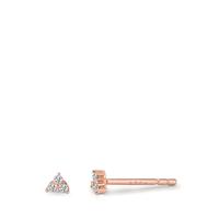 Clous d'oreilles Argent Zircone 6 Pierres rosé Plaqué or Ø3 mm-594431