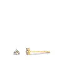 Clous d'oreilles Argent Zircone 6 Pierres jaune Plaqué or Ø3 mm-594432